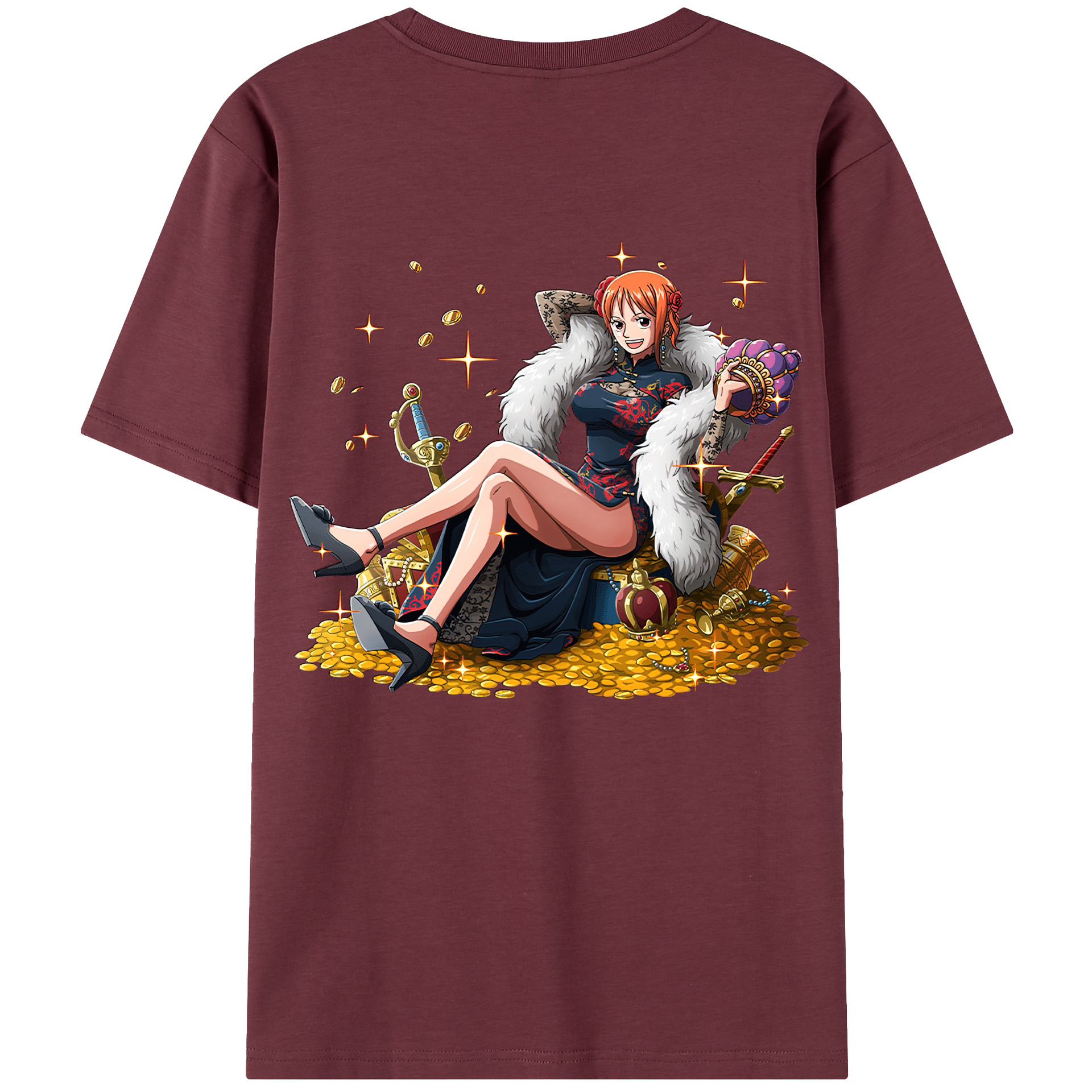 ワンピース ナミ ONE PIECE Nami 綿100％半袖Tシャツ（背面プリント）